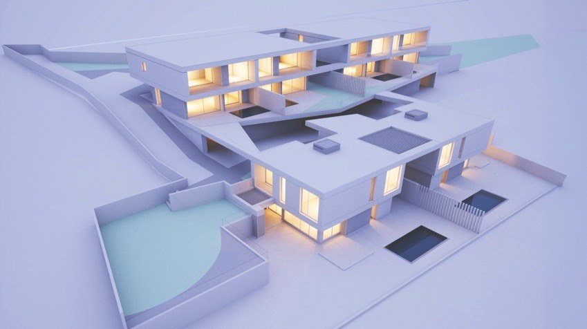 Maquete do conjunto — São Romão Residence, Leiria