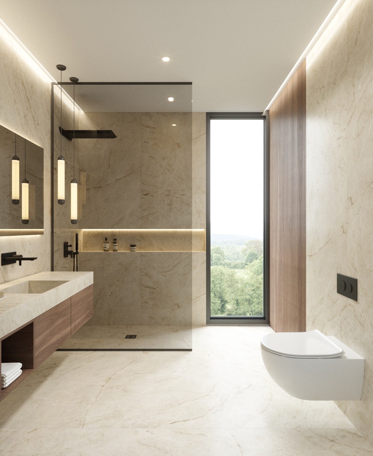 Interior de moradia T4 — casa de banho, São Romão Residence, Leiria