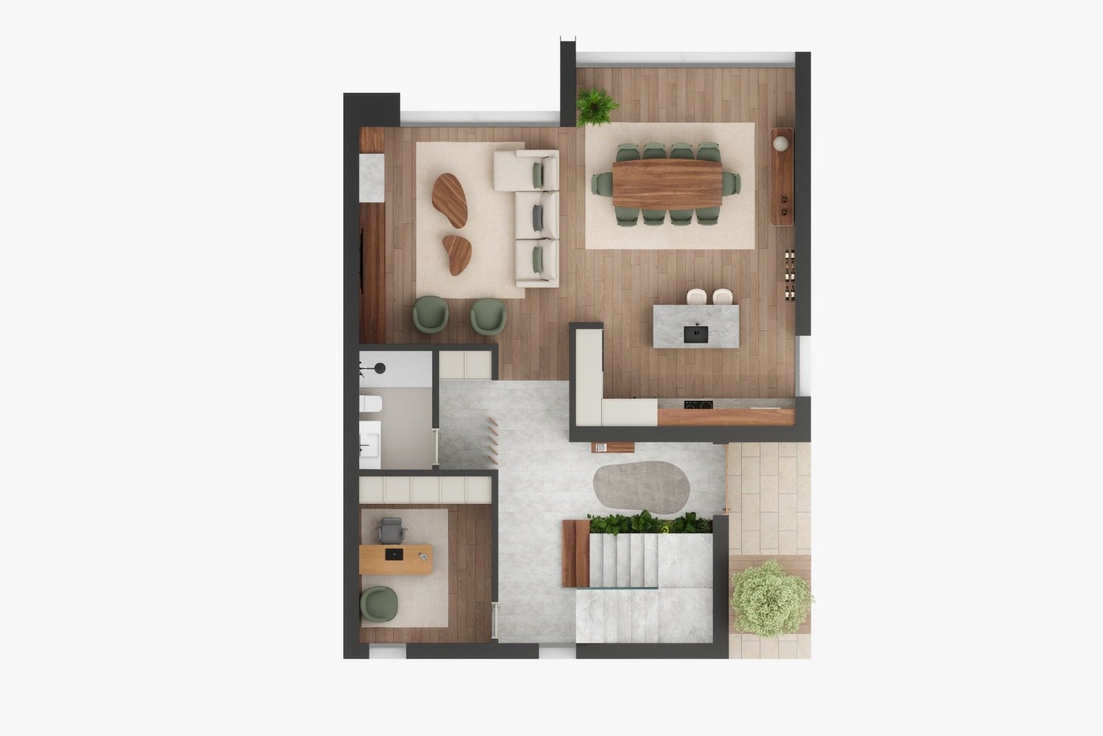 Planta Piso 0 — Moradias C, D, E, F — São Romão Residence
